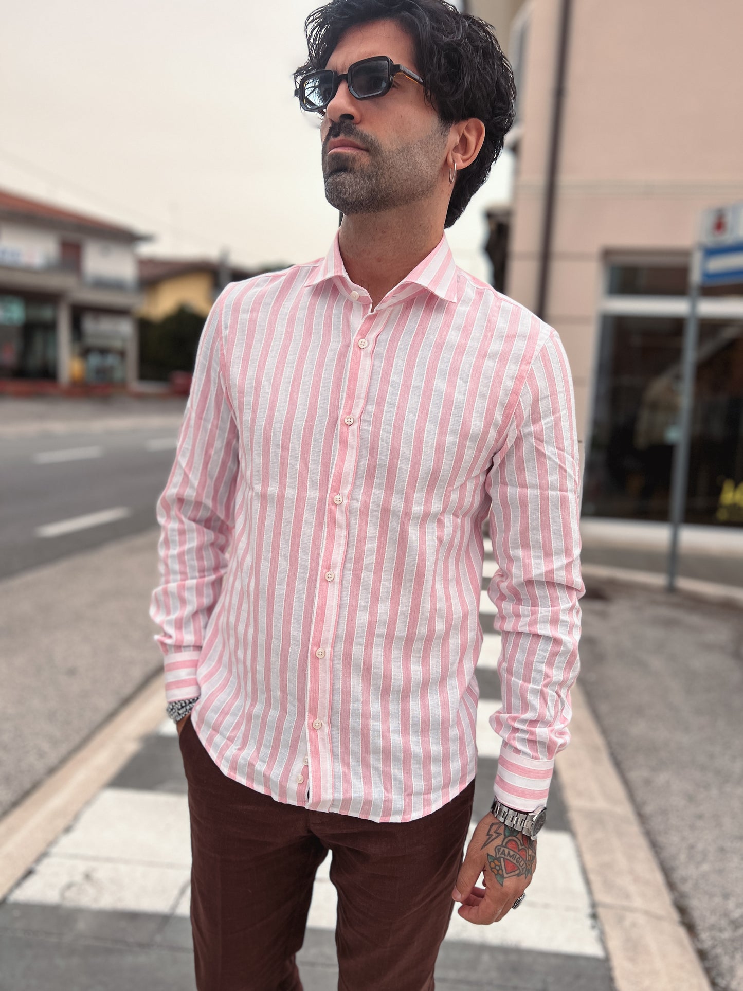 CAMICIA A RIGHE ROSA STILOSOPHY -  LOFT