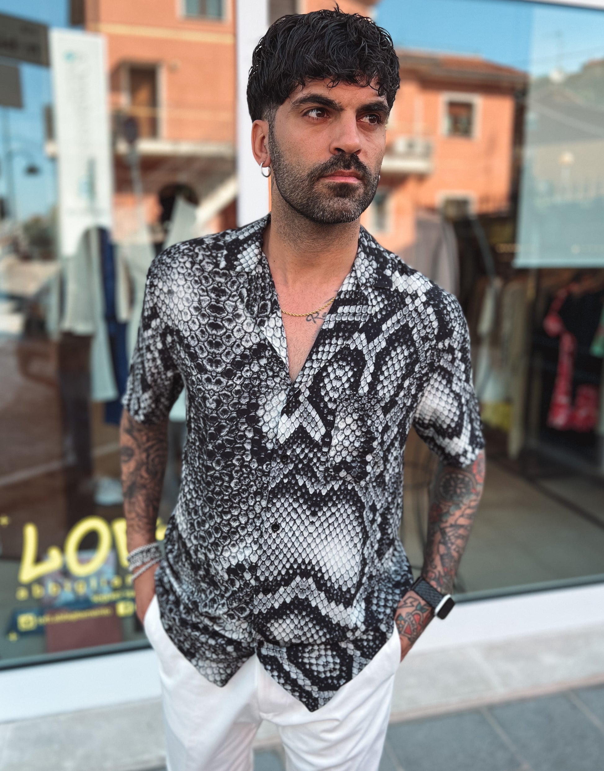 Camicia Benevierre White Snake -  LOFT