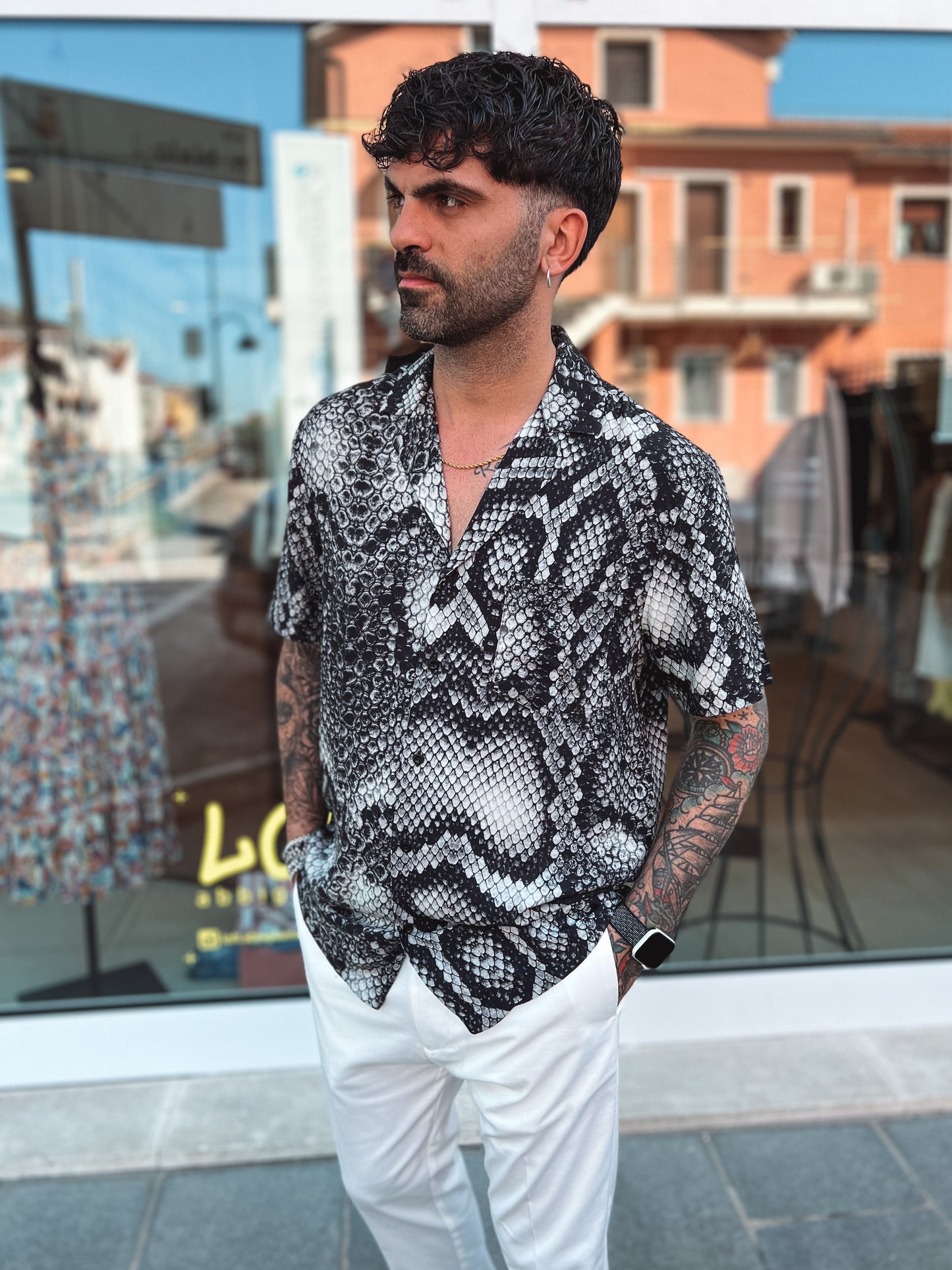 Camicia Benevierre White Snake -  LOFT