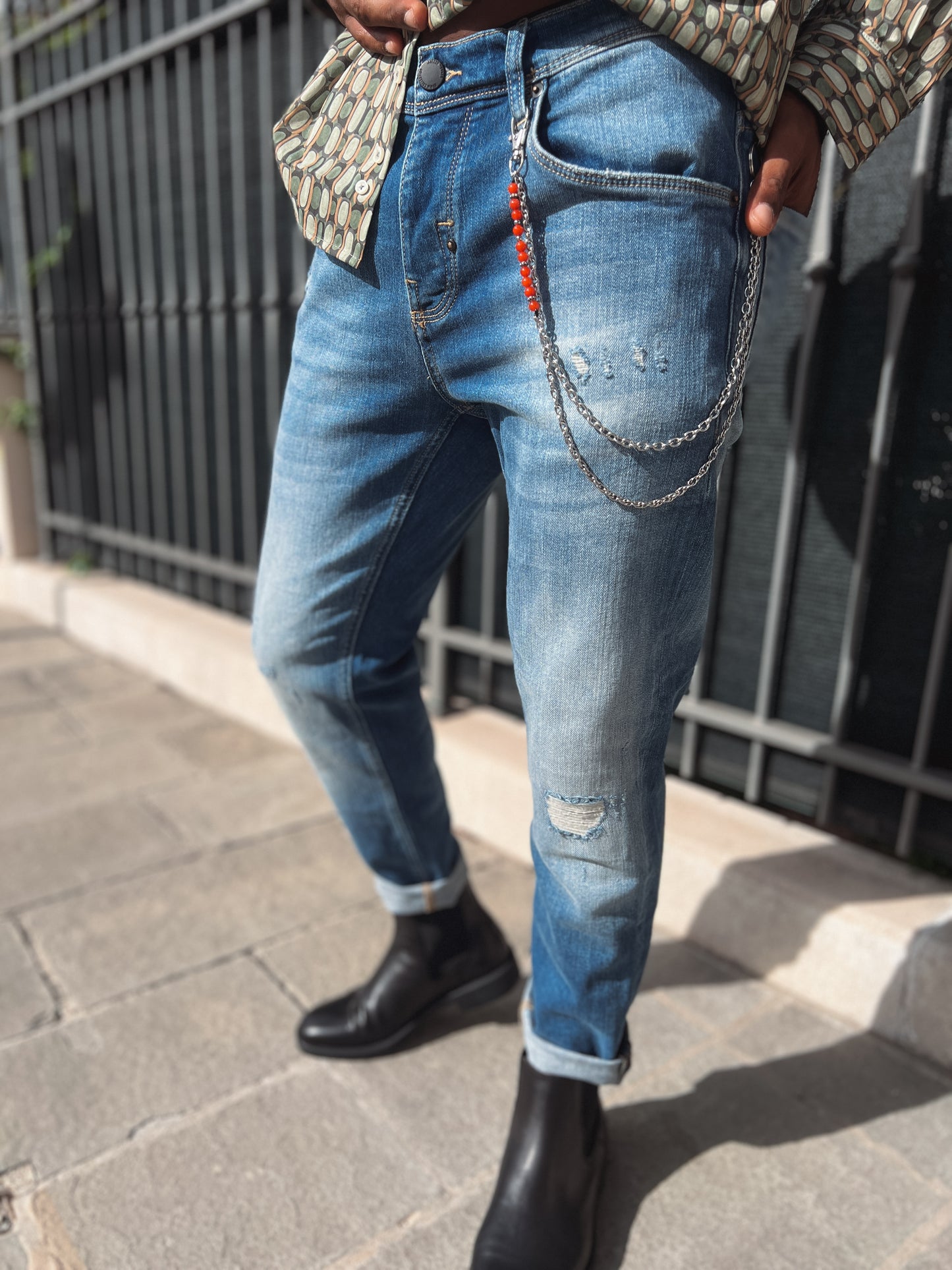 JEANS SLIM ANKLE LENGTH FIT “ARGON” IN COMFORT DENIM ANTONY MORATO