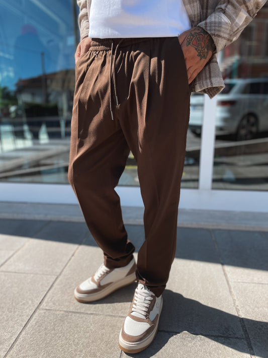 PANTALONI "NEIL" REGULAR FIT IN MISTO VISCOSA